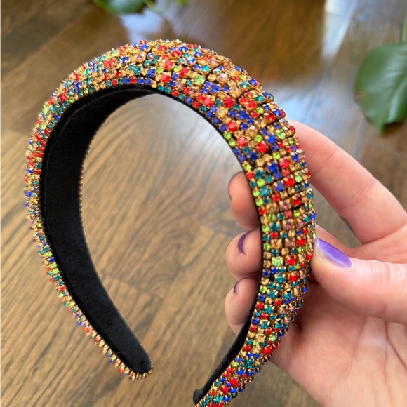 Accessories - Multicolor Jeweled Padded Headband